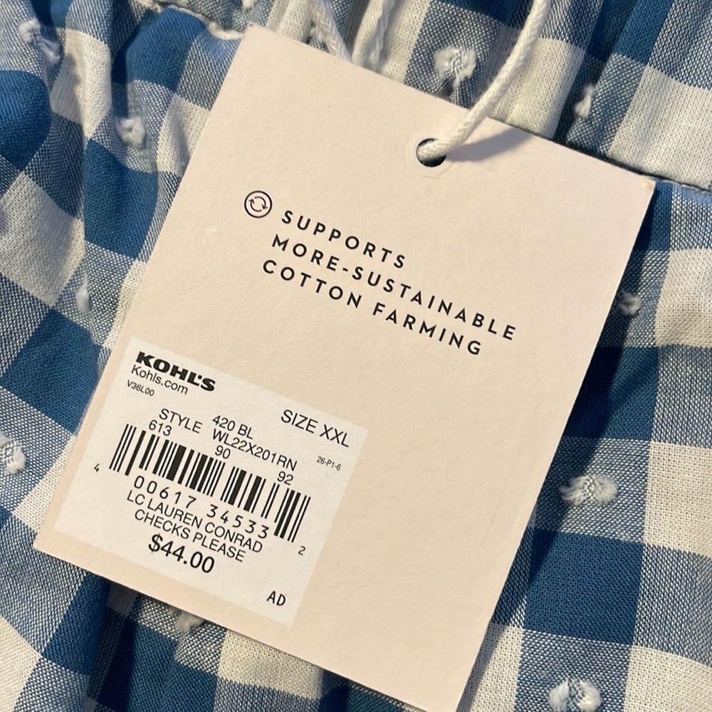 NWT LC Lauren Conrad Smocked Waist Pull-On Shorts. XXL - Picture 6 of 9